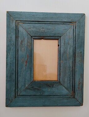 Rustic Wooden Photo/Picture Frame Shabby Chic Cottage Style Robins Egg Blue 9x11